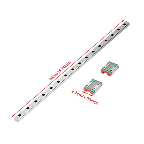 minijaturna linearna vodilica 400 mm širine 12 mm širine 12 mm + 2kom blok ležaja 912 mm