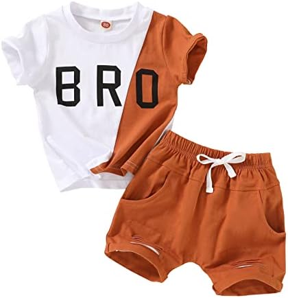 Mamami Baby Boy Ljetna odjeća 2pcs pamučne kratke rukave majice kratke hlače kratke hlače