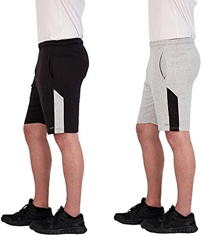 Unipro muški francuski Terry Shorts 2 paketi atletski trenirke s džepovima casual znoj kratki za teretanu i sportove