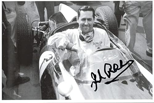 Jack Brabham ručno potpisan 4x6 Photo+CoA Formula 1 Racing Legenda - Autografirane ekstremne sportske fotografije