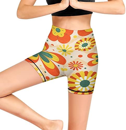 60 -ih 70 -ih ženska joga kratke hlače s visokim strukom vježbanja joge kratke hlače trčeći aktivne ljetne biciklističke kratke hlače