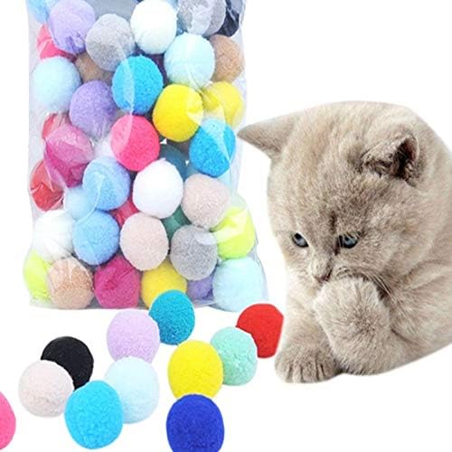 30 kom slatke smiješne igračke za mačke rastezljiva Plišana lopta mekana šarena igračka za mačke interaktivne igračke za mačke igračke