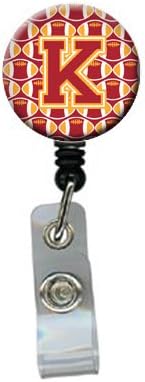 Nd1070-nd1070-NDP nogometni kardinal i zlatna uvlačiva značka, za medicinske sestre držač osobne iskaznice s kopčom uvlačivi držač