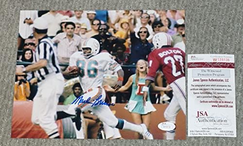 Marlin Briscoe potpisao 1972. 17-0 Miami Dolphins 8x10 Foto + JSA Wit CoA W539136 - Autografije NFL fotografije