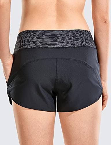 CRZ joga ženske srednje rase, brzo suhe dupine trčale kratke hlače s patentnim džepom elastičnim strukom atletskih kratkih hlača -