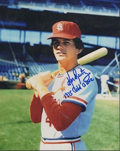 Ken Reitz St. Louis Cardinals 1975 Zlatna rukavica Potpisana 8x10 Fotografija W/COA - Autografirane MLB fotografije