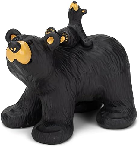 DEMDACO jahanje Beraback Crni medvjed 5 x 6.5 ručno lijevane smole Skulptura