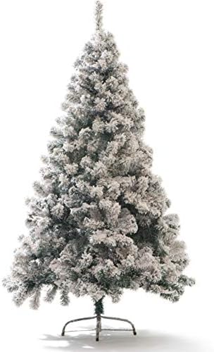 Dulplay 7,8 stopa Pvc Spruce Umjetno božićno drvce, snijeg snijega ukrašena stabla sklopiva za zatvoreni božićni novi godišnji odmor