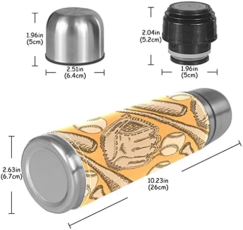 Inhomer baseball palica kugla i rukavice termos od nehrđajućeg čelika vakuum izolirana boca vode s poklopcem od 17 oz termo šalica