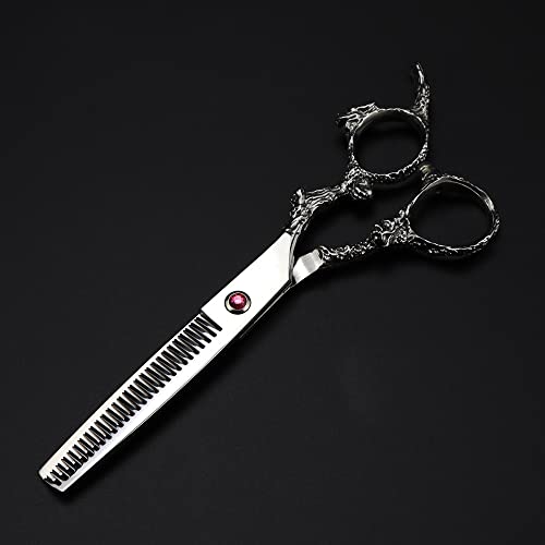 Profesionalne škare za rezanje kose, 6inch Professional Japan 440C Čelični srebrni zmajevi ručka za kosu za kosu rezanje brijačni alati