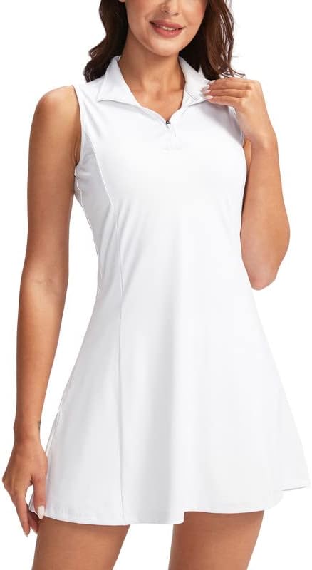 Viodia ženska teniska haljina za golf s kratkim hlačama Active vježbanje Sportske atletske haljine za žene sa džepovima s patentnim