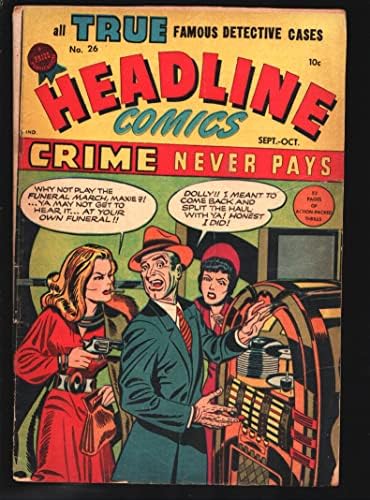 Naslov 26-1947-Cover jukebox Simon &Kirby gun moll-3 nasilne povijesti S &K-VG-