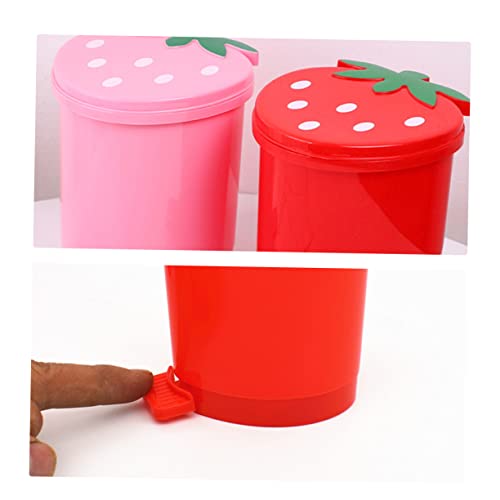 stolna kanta za smeće za čaše za automobile mini kanta za smeće u obliku jagode blagovaonski stol Crveni polipropilenski dječji stol
