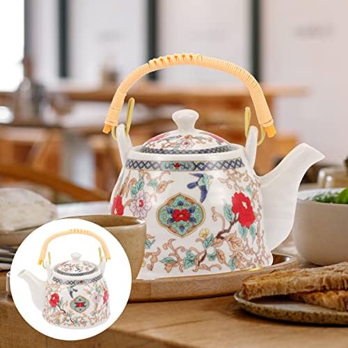 Angoily Keramički čajnik s cjedilo japanskog čajnog posuda s ručicom za čaj od cvijeća za cvijeće za cvjetanje labavog lista