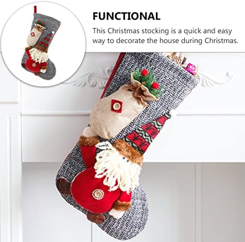 Za slatke dekoracije za zabave čarape božićna soba svečani obiteljski privjesak poklon Ukrasi Djeda Božićnjaka pletene velike čarape