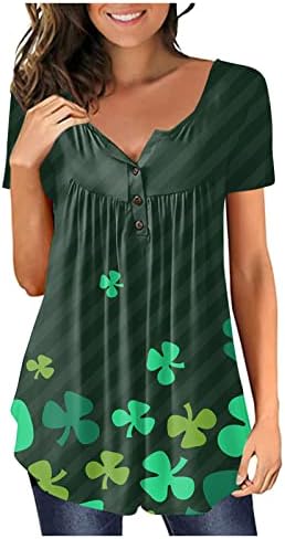 Ženska majica St Patrick's Day Ljetna ručka za kratke rukave TEE Workwear Workwear Ukupne žene vrhovi i bluze