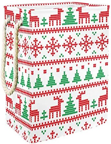 Pletena tkanina s božićnim i novogodišnjim uzorkom od tkanine Oksford sklopiva košara za rublje kanta za smeće košara za odlaganje