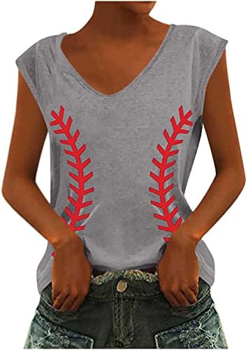 lcepcy 2023 modni ženski bejzbol tiskani gornji ljetni v vratni kapica rukav labave majice casual majice