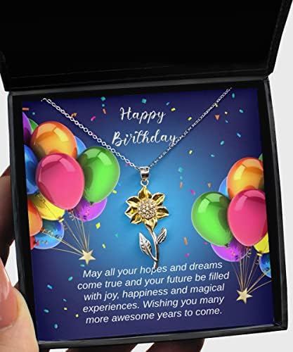 Rođendanski poklon, ogrlice, poklon za rođendan prijatelja, ogrlica suncokreta, nakit - ogrlica od suncokreta