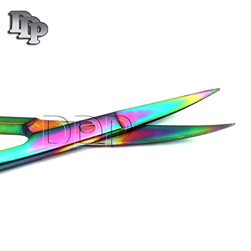DDP set od 5 multitanium boja Rainbow Kelly Scissors 6,25 Zakrivljeni nehrđajući čelik