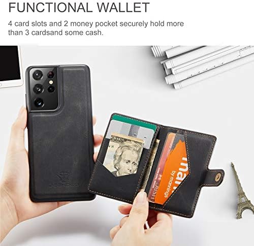 521 Ultra odvojiva magnetska Torbica za novčanik držač kreditne kartice kopča za novac stalak za prednji džep kožni Muški Ženski novčanik