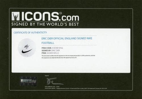 Eric Dier England Autographid White Nike Soccer Ball - Ikone - Autografirane nogometne lopte