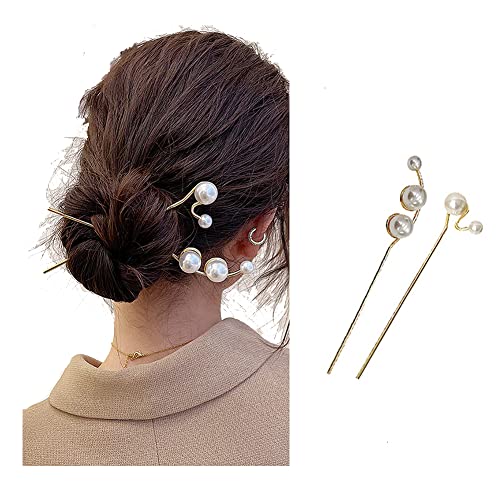 Biserne ukosnice za kosu štapići za kosu 2pcs Kineski biserni ukosnica za oblikovanje kose pribor za žene vjenčanje