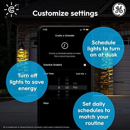 Pametni led žarulja GE CYNC, žarulje s promjenjivim bojama, lampe Bluetooth i Wi-Fi, kompatibilne, Svjetiljke za vanjsku rasvjetu PAR38