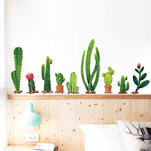 Mendom cactus zidna naljepnica zelene biljke zidna naljepnica, oguliti i štap uklonjive div divovske biljke zidne naljepnice ili dječje