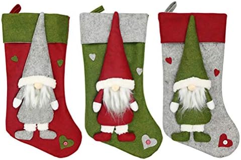 Kreativne božićne čarape bezlične čarape za lutke poklon vrećica za čarape za starije osobe torba u sivoj boji za zabave