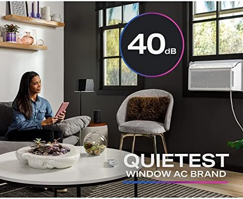 GE profil Ultra tihi prozor klima uređaj 6.200 BTU, WiFi omogućen energetski učinkovit za male sobe, jednostavna instalacija s uključenim