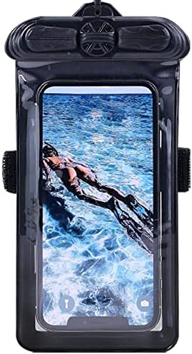 Torbica za telefon Vaxson crne boje, kompatibilan s vodootporan slučajem Oppo AX5s Dry Bag [Nije zaštitna folija za ekran]