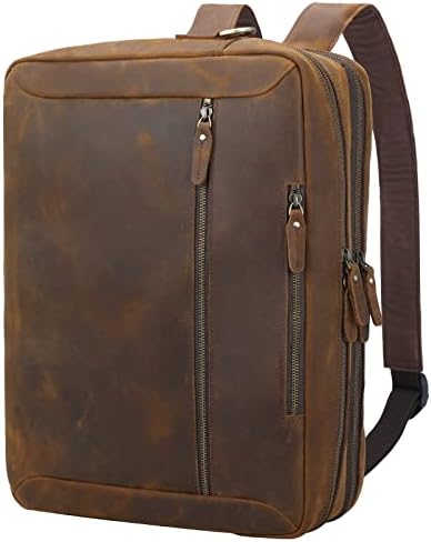 Muška kožna torbica s kabrioletom od 15,6 inča torba za prijenosno računalo višenamjenska poslovna torba za ramena