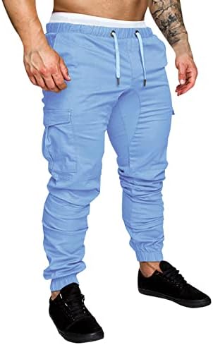 Uskladite muškarce teretne hlače camo muške teretne hlače klasični pamuk casual rastezaljke radne hlače s džepovima