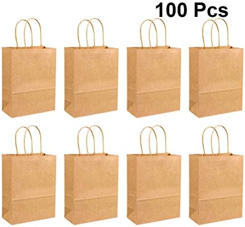 100pcs Kraft papirnata vrećica za višekratnu upotrebu papirnata vrećica spremnik za pohranu maloprodajne vrećice torba za pohranu za