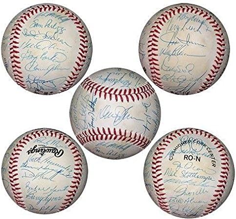 1987. NY Mets tim potpisao Baseball 32 Auto Gary Carter Hernandez Strawberry CoA - Autografirani bejzbol