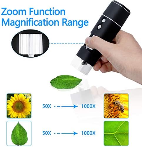 Digitalni USB mikroskop Mikroskop Skladište 1080P 2.0 MP Zoom Mikroskopa s povećanjem od 50X do 1000X Ručni Prijenosni mikroskop, stalak