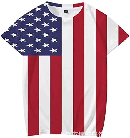 Ljetne muške majice muške majice majice muške majice grafički 3D print ljetni top američki američki zastava medij t