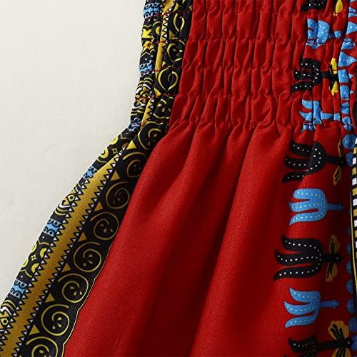 Modntoga djeca mališana djevojke afrička haljina Dashiki Ankara Outfit Outfit bez rukava Sling Smocked haljina Boho Dječja odjeća