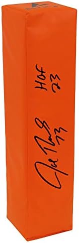 Joe Thomas potpisao je BSN Orange Football EndZone Pylon w/Hof'23 - Autografirani nogomet