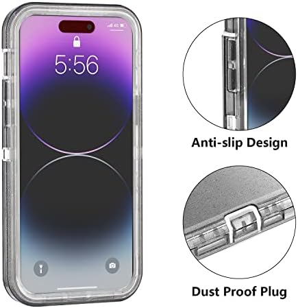 Hique Glitter Defender Slučaj za iPhone 14 Plus, [bez zaštitnika zaslona] [Teškanost] [Drop Protection] Čvrsta robusna TPU hibridna