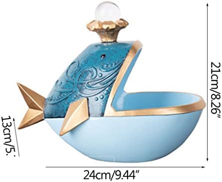 Jednostavnost plavi kit ornament za pohranu kućni ukras pladanj za slatkiše kutija za pohranu hrane vjenčani ukras životinja