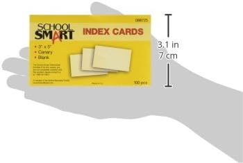 Uobičajena indeksna kartica od 90, 3 inča 5 inča, Kanarska boja, Pakiranje od 100 komada