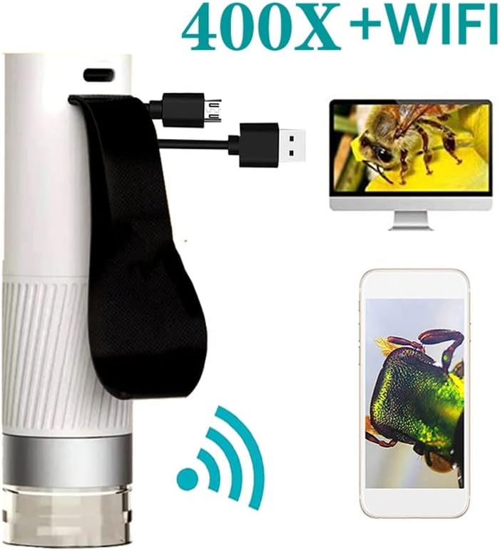 YEBDD 400X USB Dječji biološki Digitalni Prijenosni Elektronički mikroskop Kit za telefon, PC Matične škole za znanstveno obrazovanje