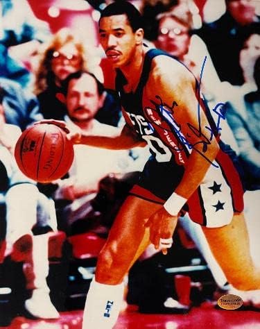 Otis Birdsong potpisao New Jersey Nets 8x10 Fotografija 10- TRACERCODE Hologram - Autografirane NBA fotografije