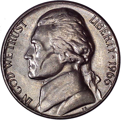 1966. Jefferson Nickel 5c Sjajno necirkulirano