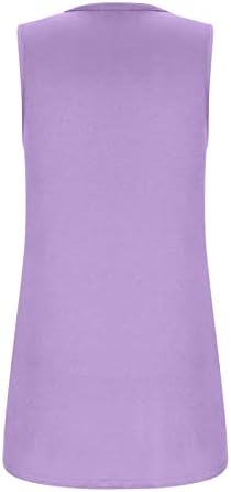 Ljetna majica za žene 2023 modne jednobojne majice s izrezom u obliku slova U, udobna široka majica, bluza bez rukava, ležerni topovi