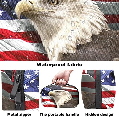 Toaletna vrećica za torba, torba, otporna na vodu, kozmetička vrećica organizator za pribor, američka zastava Eagle
