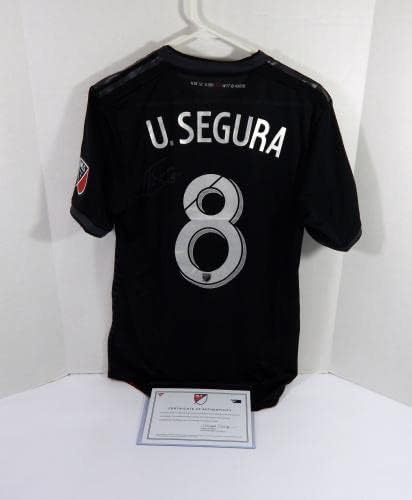 2019 DC United Ulises Segura 8 Igra korištena potpisana crna Jersey M DP38442 - Autografirani nogometni dresovi