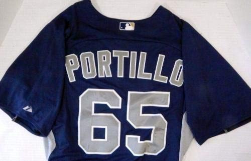 2014-15 San Diego Padres Adys Portillo 65 Igra izdana mornarički Jersey BP SDP1218 - Igra se koristi MLB dresovi